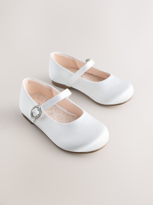 Dsiney Kidz - White Standard Fit (F) Flower Girl Occasion Mary Jane Shoes image 1