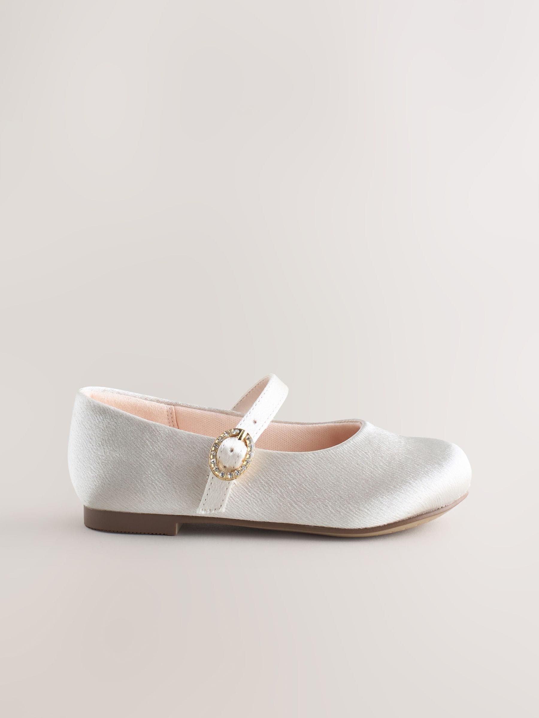 Ivory Standard Fit (F) Flower Girl Occasion Mary Jane Shoes image 2