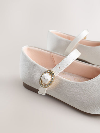 Ivory Standard Fit (F) Flower Girl Occasion Mary Jane Shoes image 5