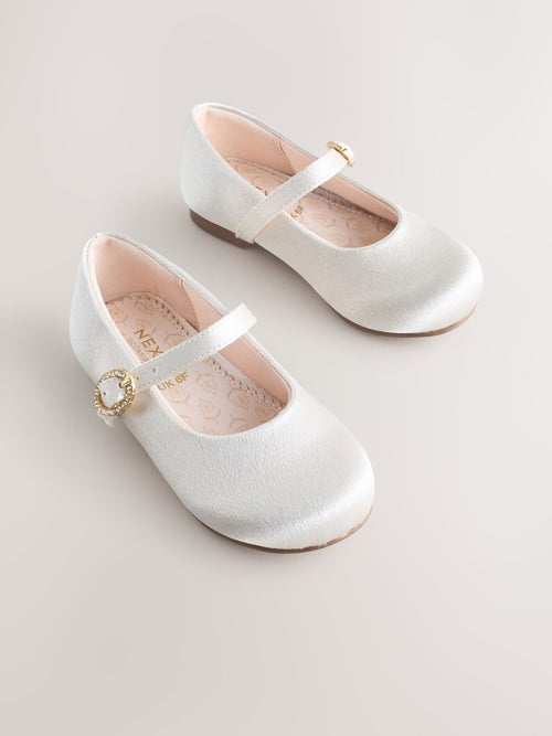 Dsiney Kidz - Ivory Standard Fit (F) Flower Girl Occasion Mary Jane Shoes image 1