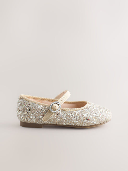 Dsiney Kidz - Champagne Gold Wide Fit (G) Flower Girl Occasion Mary Jane Shoes image 2