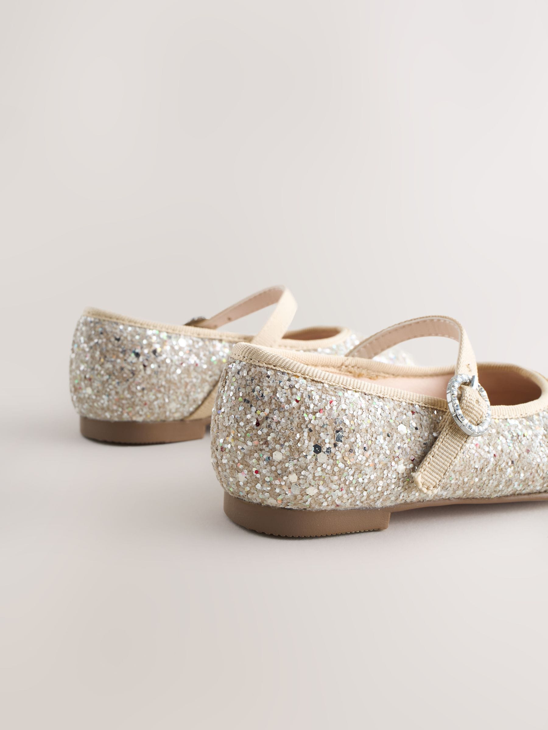 Champagne Gold Wide Fit (G) Flower Girl Occasion Mary Jane Shoes image 4
