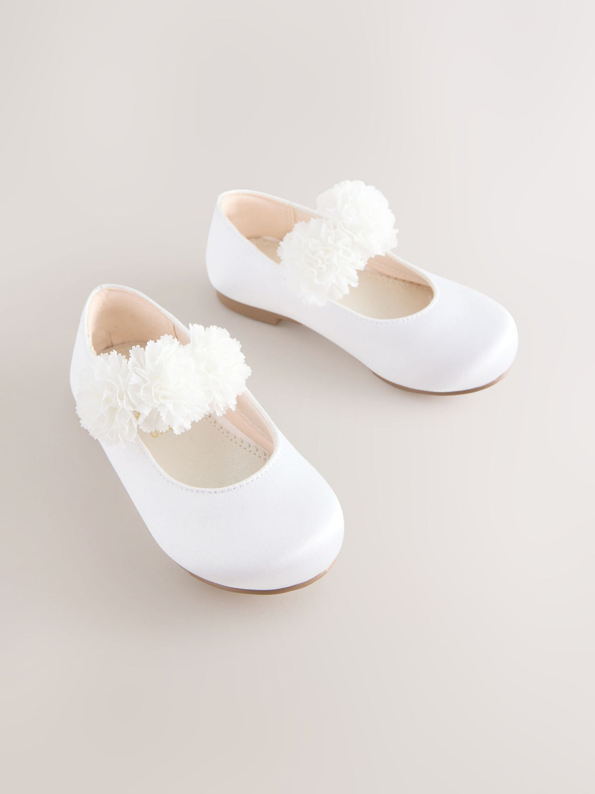 Dsiney Kidz - White Standard Fit (F) Satin Flower Girl Occasion Mary Jane Shoes image 1