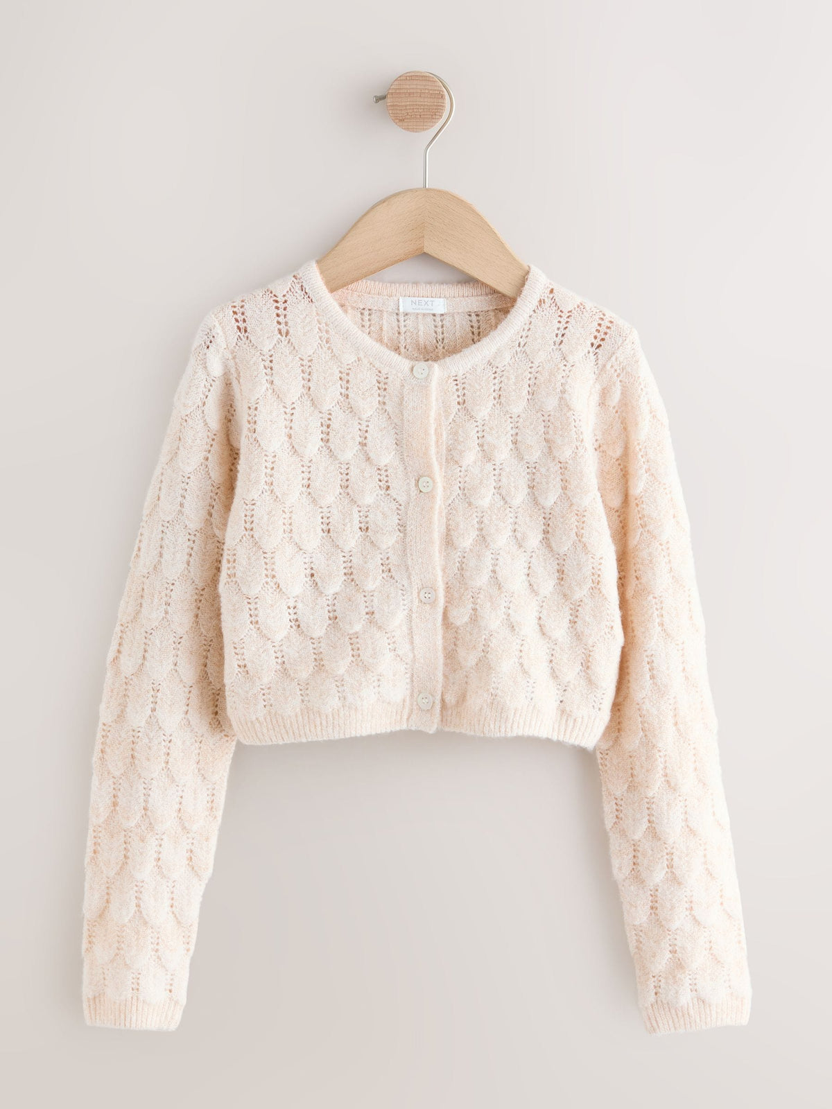 Dsiney Kidz - Champagne Occasion Bridesmaid Knitted Feather Cardigan Shrug (3mths-16yrs) image 5
