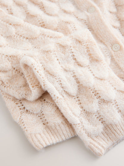Dsiney Kidz - Champagne Occasion Bridesmaid Knitted Feather Cardigan Shrug (3mths-16yrs) image 8