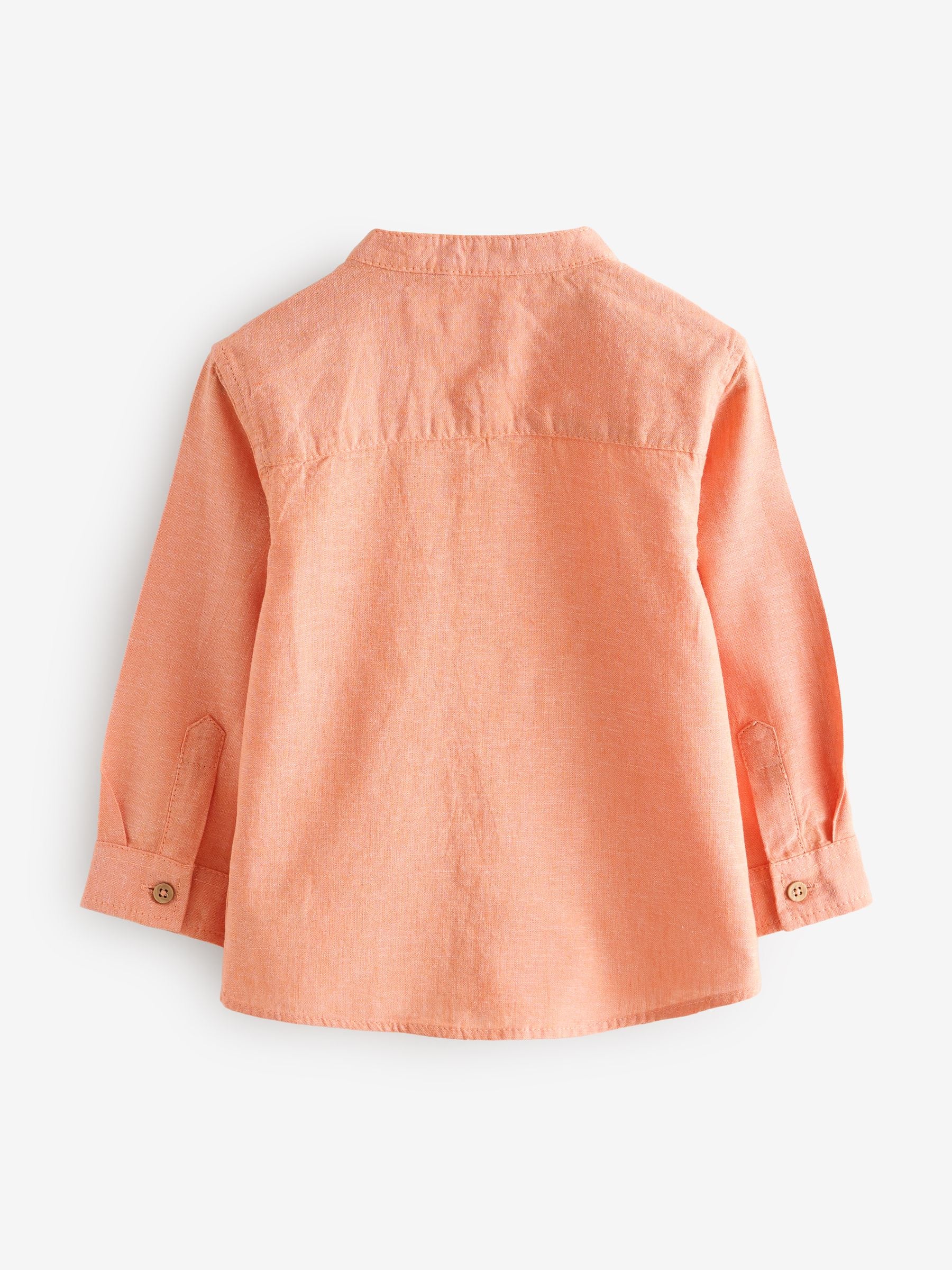 Dsiney Kidz - Orange Grandad Collar Linen Mix Shirt (3mths-7yrs) image 5