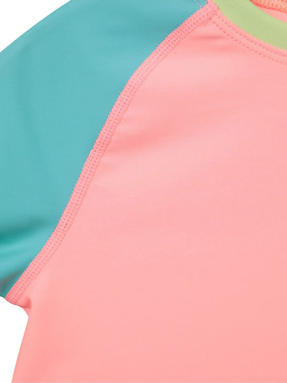 Dsiney Kidz - Mountain Warehouse Coral Pink Long Sleeve Rash Vest image 4