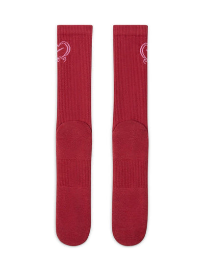 Nike Team Crimson Red Everyday Plus Cushioned Crew Valentine Socks 1 Pack - image 3