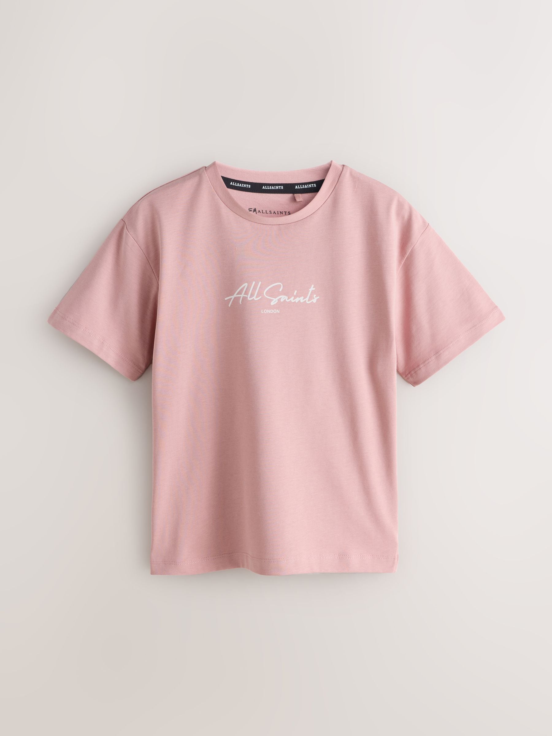 Dsiney Kidz - smALLSAINTS Pink/Black Script Logo Crew Neck Relaxed T-Shirts 3 Pack image 2