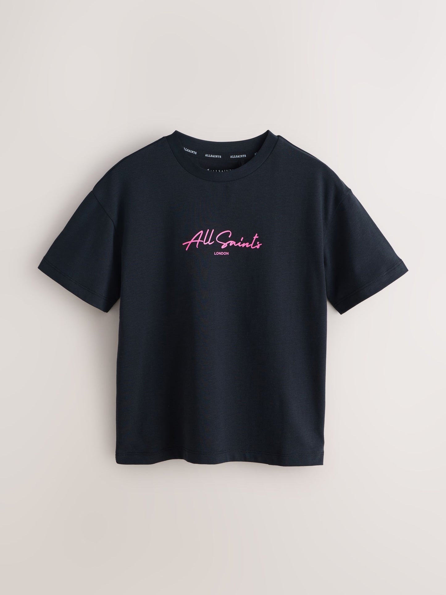 Dsiney Kidz - smALLSAINTS Pink/Black Script Logo Crew Neck Relaxed T-Shirts 3 Pack image 3