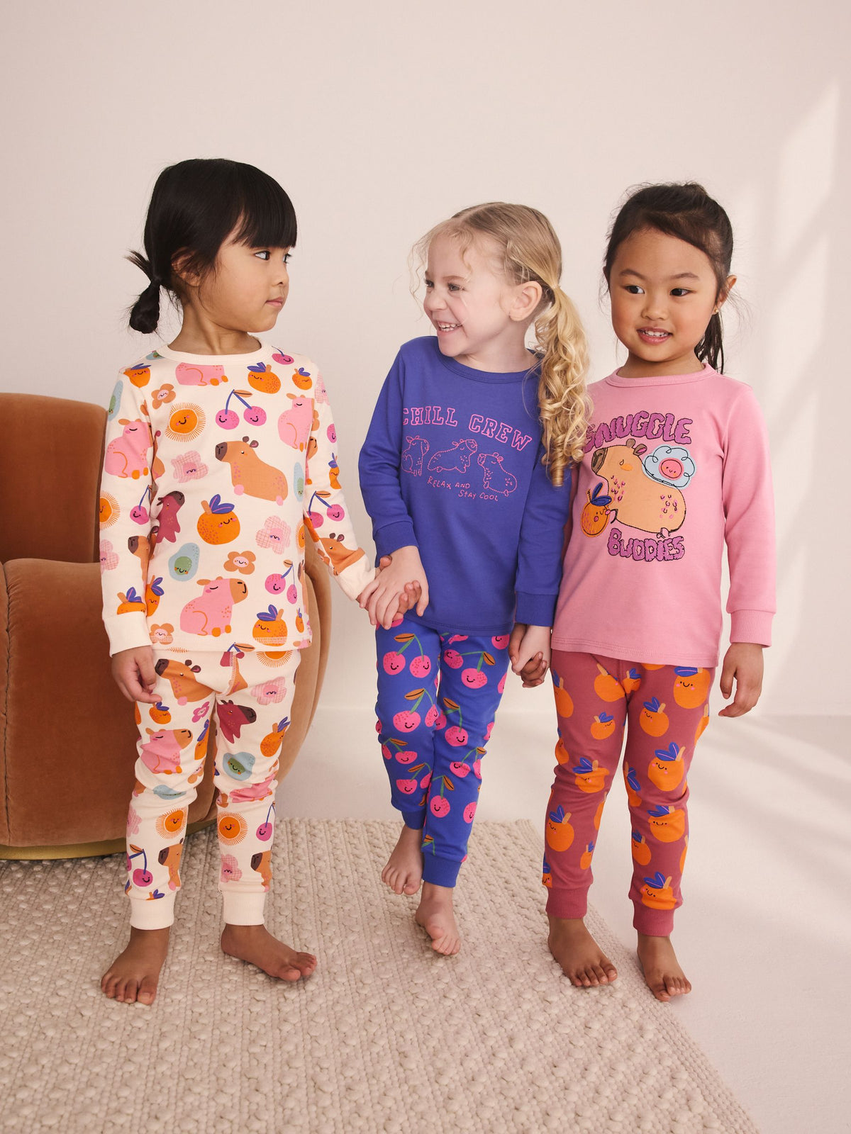 Cobalt Capybara Print Snuggle Pyjamas 3 Pack (9mths-12yrs) - image 1