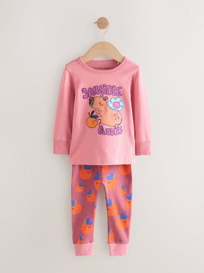 Cobalt Capybara Print Snuggle Pyjamas 3 Pack (9mths-12yrs) - image 9