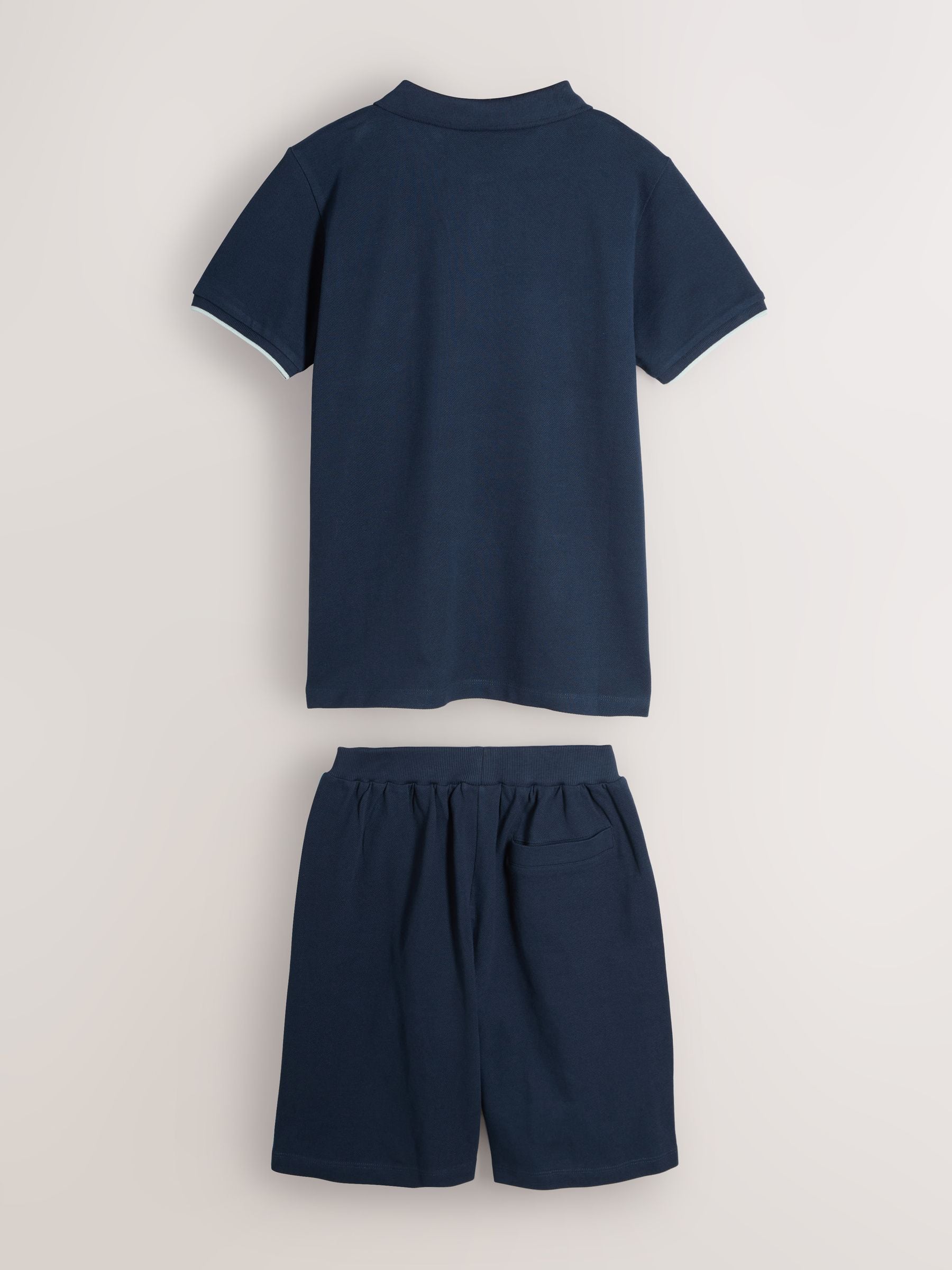 Dsiney Kidz - Paul Smith Junior Navy Pique Polo Shirt And Shorts Set image 2
