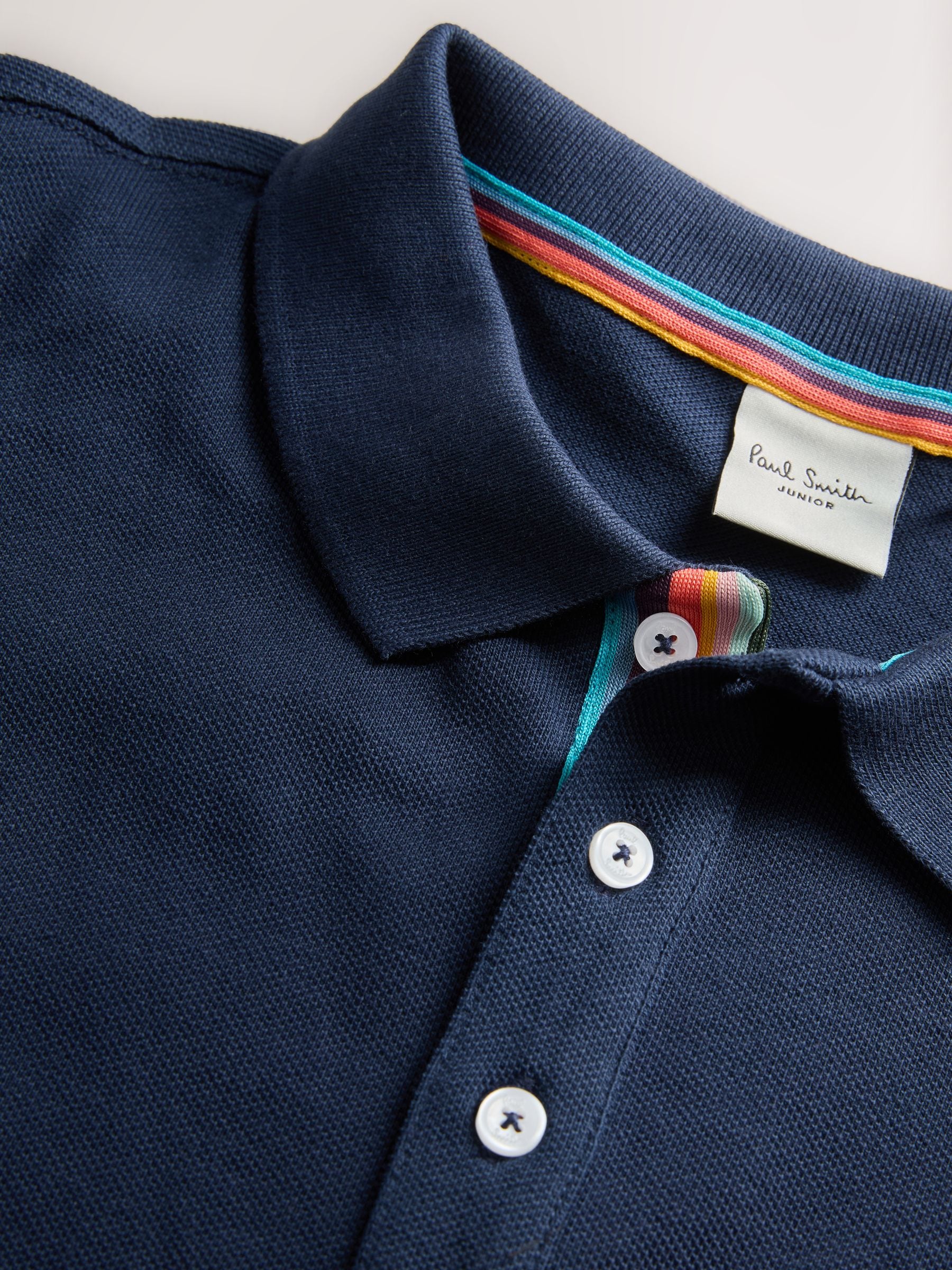 Dsiney Kidz - Paul Smith Junior Navy Pique Polo Shirt And Shorts Set image 6