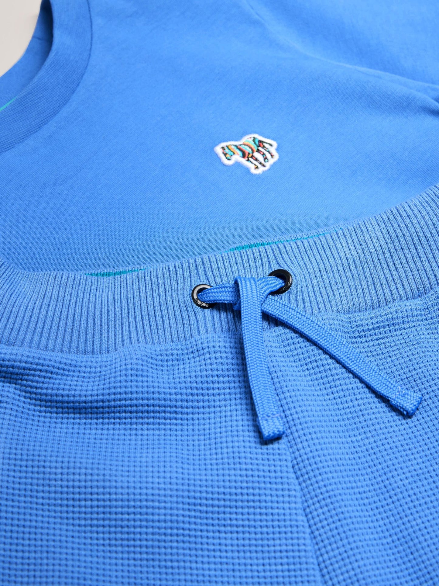 Dsiney Kidz - Paul Smith Junior Blue Textured Zebra T-Shirt And Shorts Set image 4