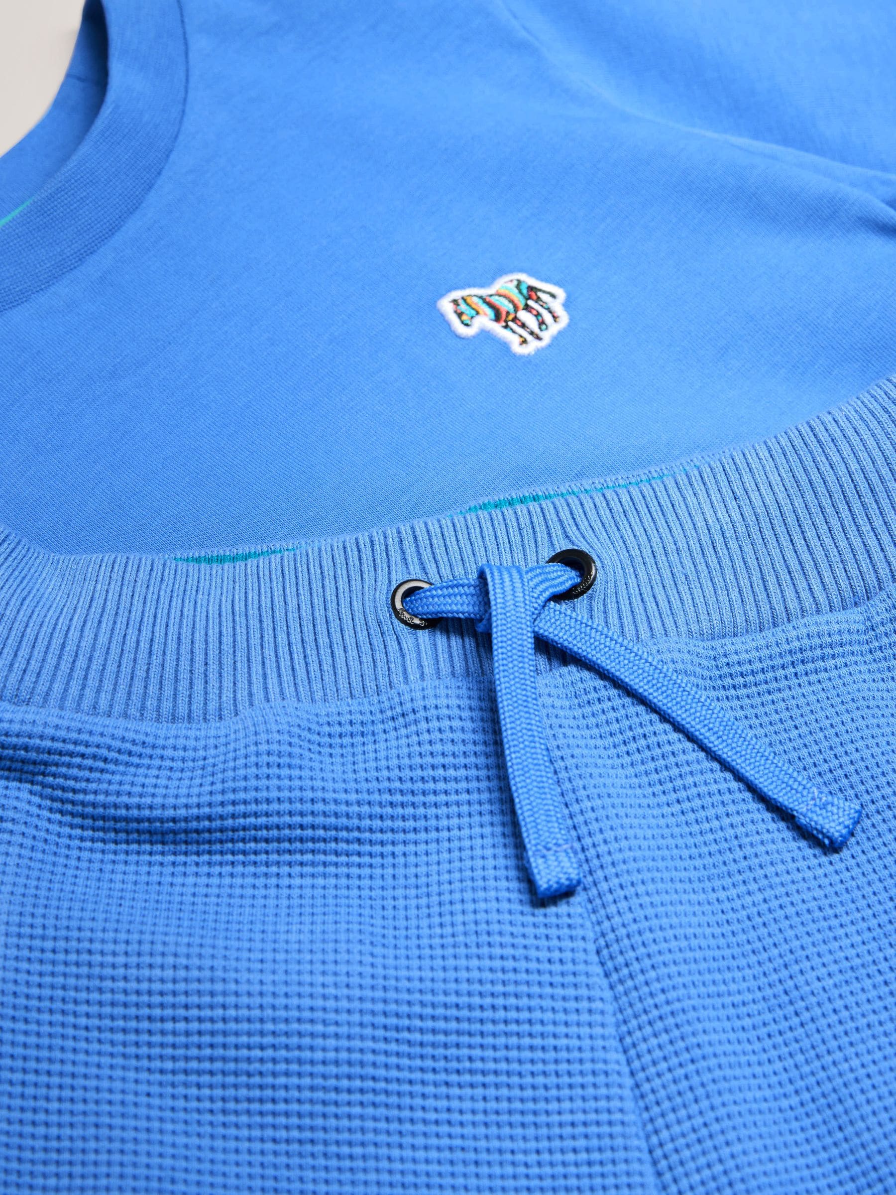 Dsiney Kidz - Paul Smith Junior Blue Textured Zebra T-Shirt And Shorts Set image 4