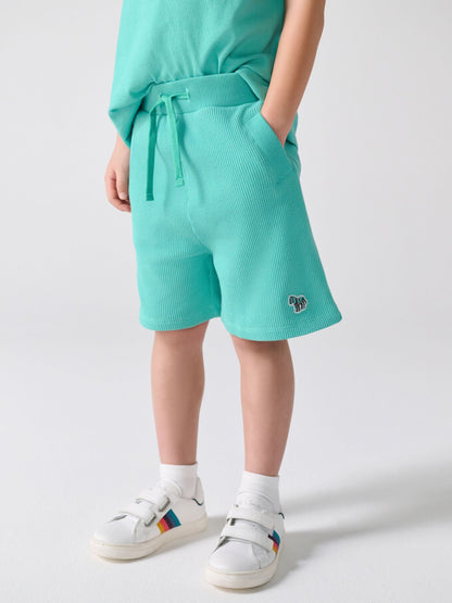 Dsiney Kidz - Paul Smith Junior Green Textured Zebra T-Shirt And Shorts Set image 3