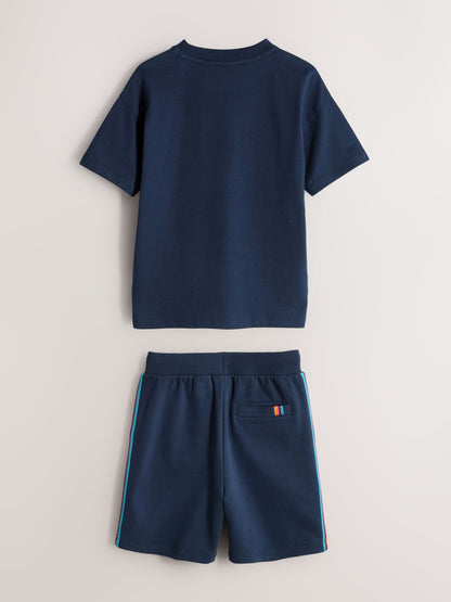 Dsiney Kidz - Paul Smith Junior Navy T-Shirt and Shorts Set image 9
