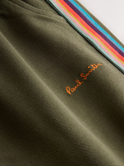 Dsiney Kidz - Paul Smith Junior Khaki Green Pique Polo Shirt And Shorts Set image 5