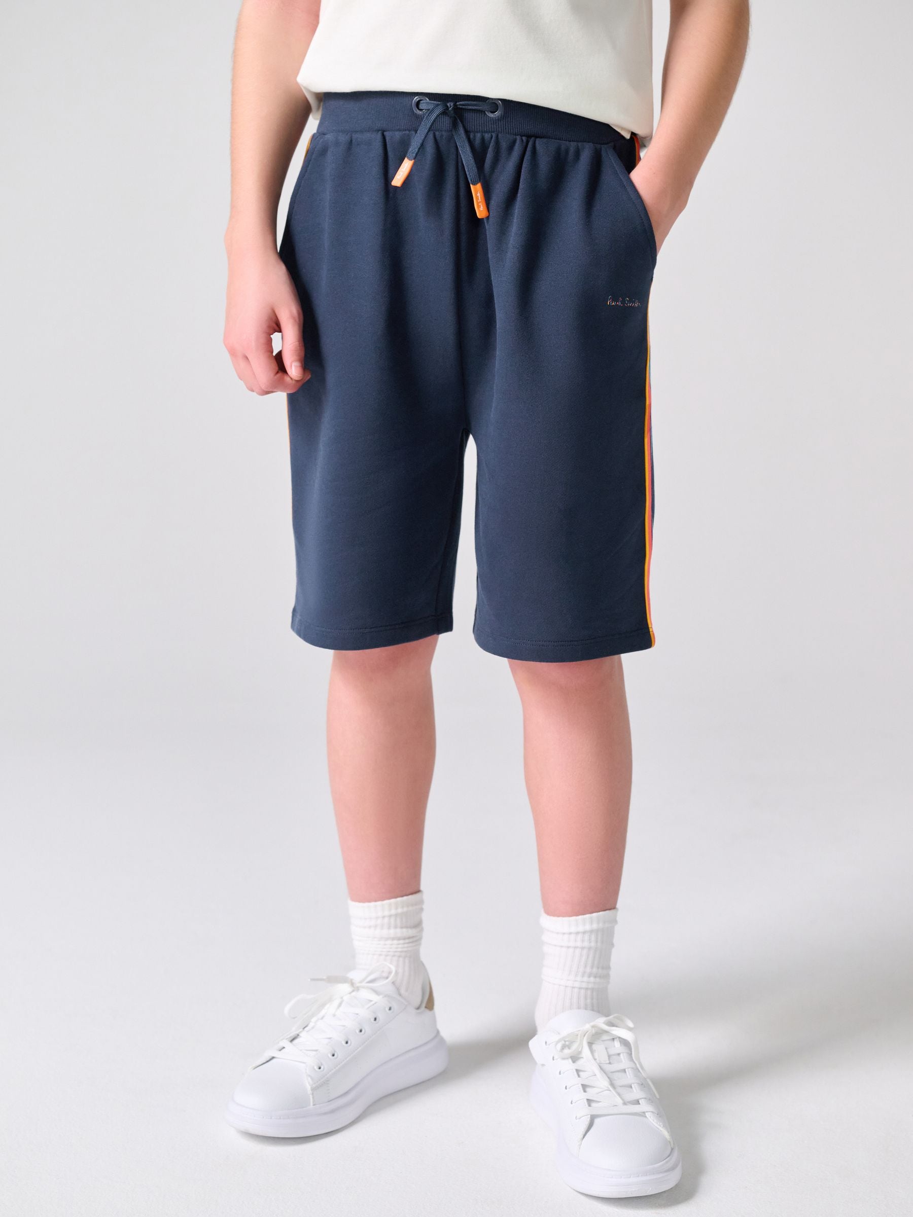Dsiney Kidz - Paul Smith Junior White/Navy T-Shirt and Shorts Set image 3