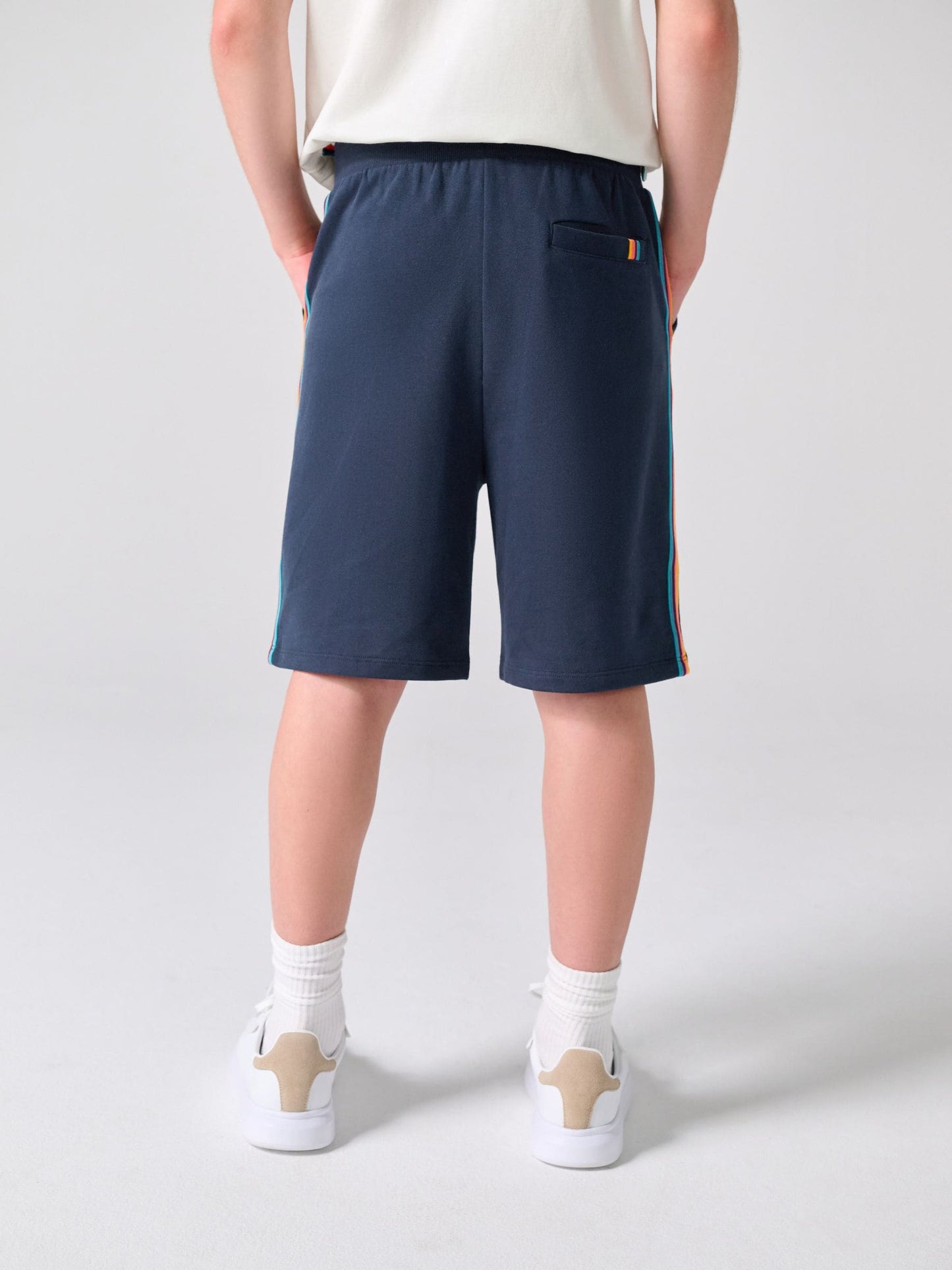 Dsiney Kidz - Paul Smith Junior White/Navy T-Shirt and Shorts Set image 5