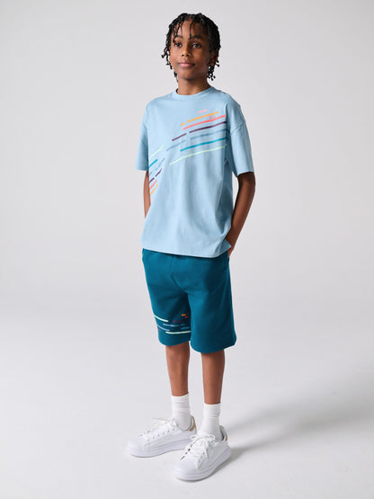 Dsiney Kidz - Paul Smith Junior Blue Tonal T-Shirt and Shorts Set image 1