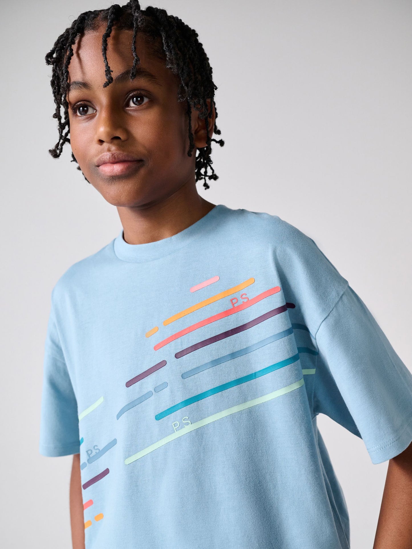 Dsiney Kidz - Paul Smith Junior Blue Tonal T-Shirt and Shorts Set image 3