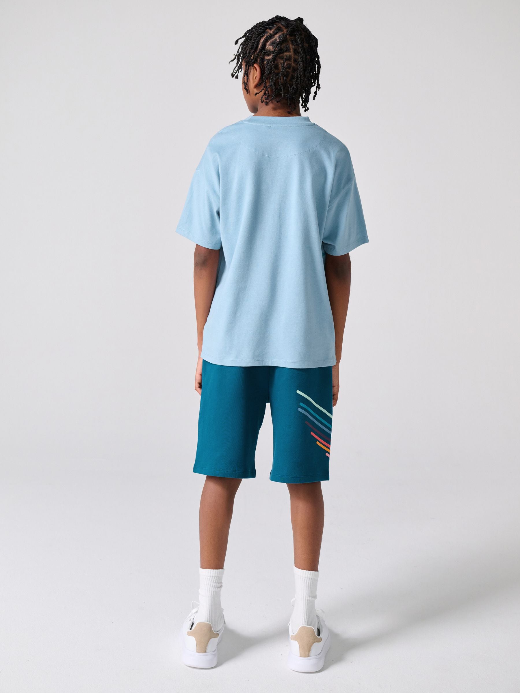 Dsiney Kidz - Paul Smith Junior Blue Tonal T-Shirt and Shorts Set image 4