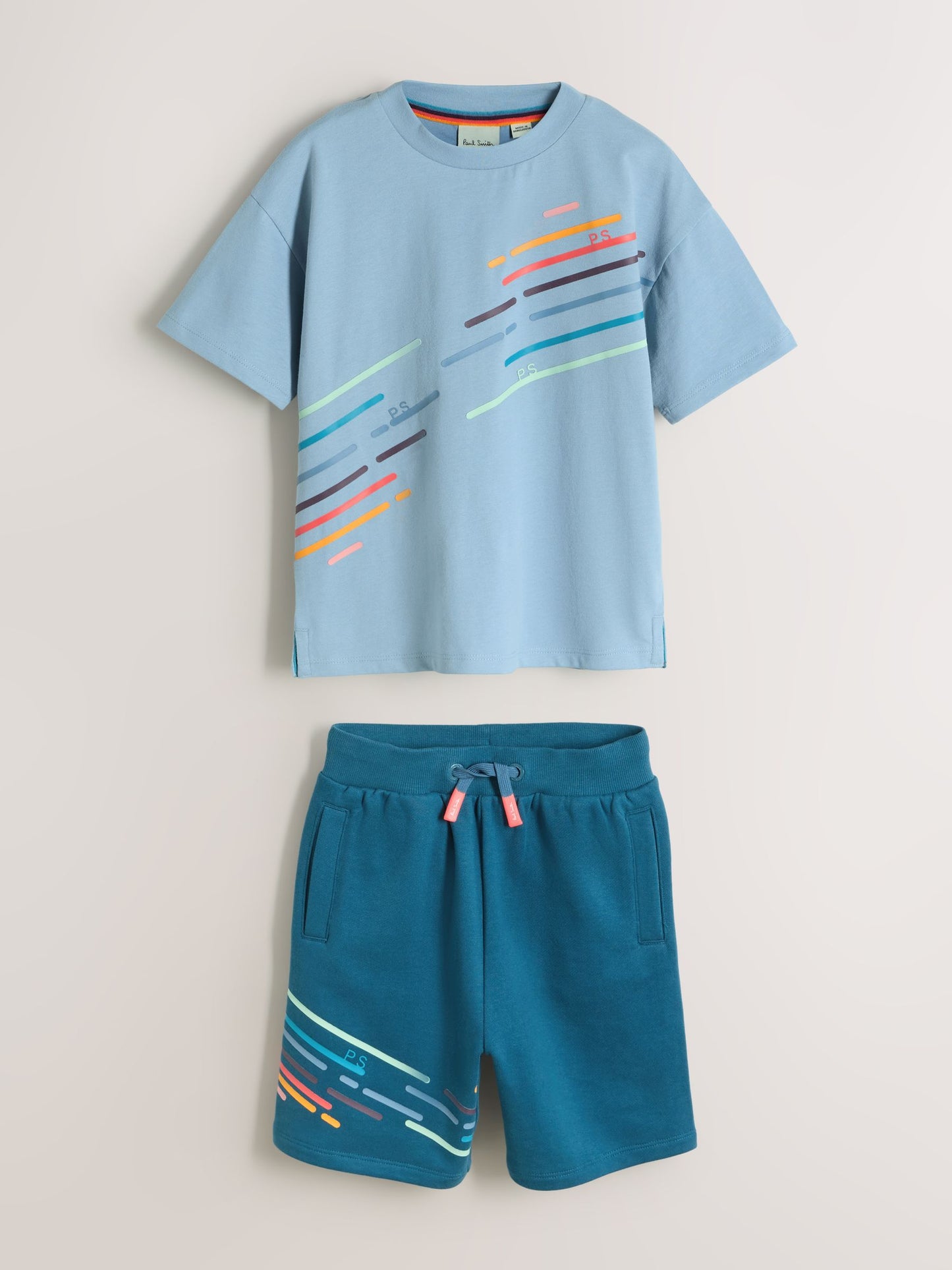 Dsiney Kidz - Paul Smith Junior Blue Tonal T-Shirt and Shorts Set image 8
