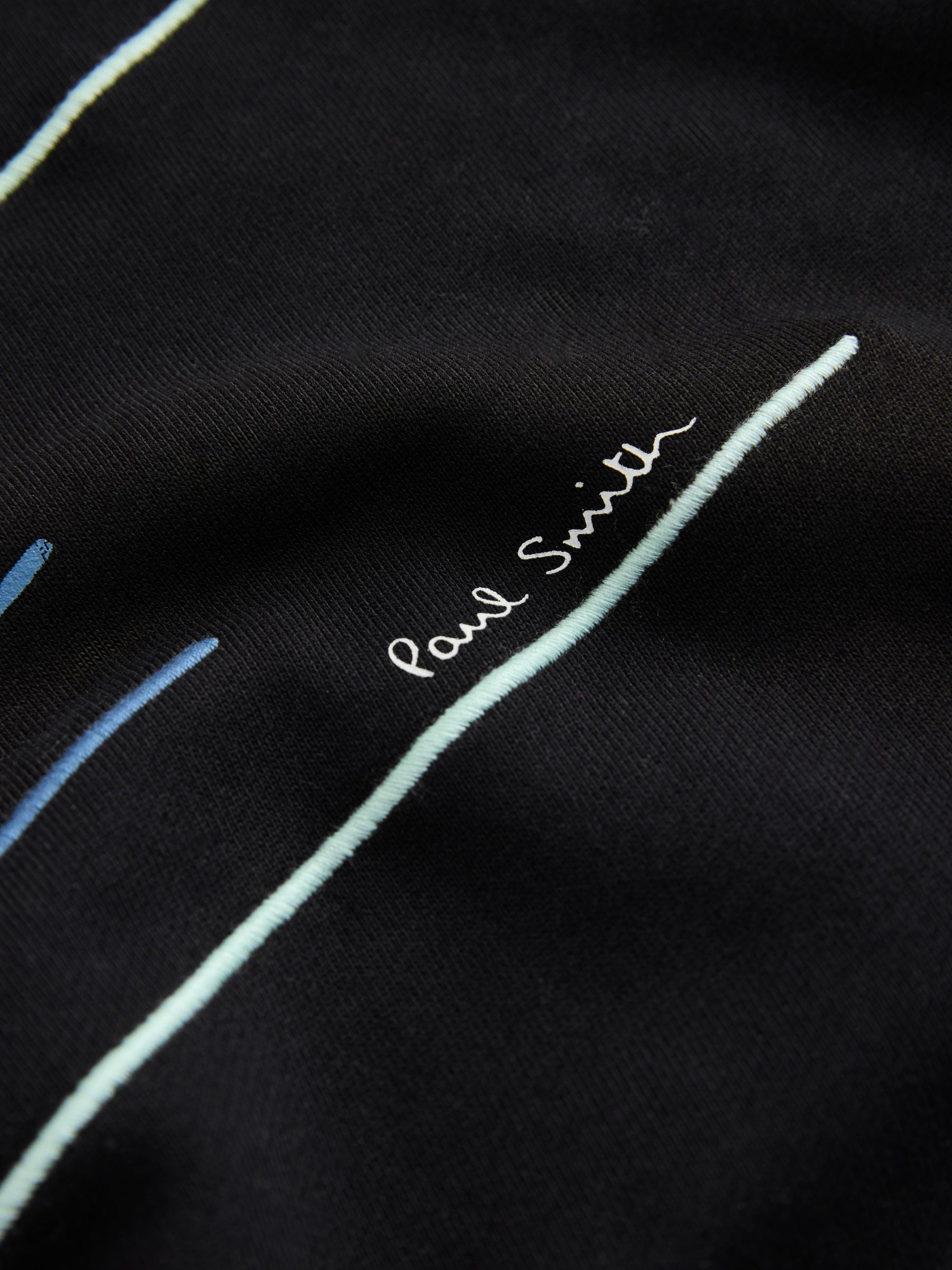 Dsiney Kidz - Paul Smith Junior Black Embroidered Stripe Sweatshirt And Shorts Set image 9