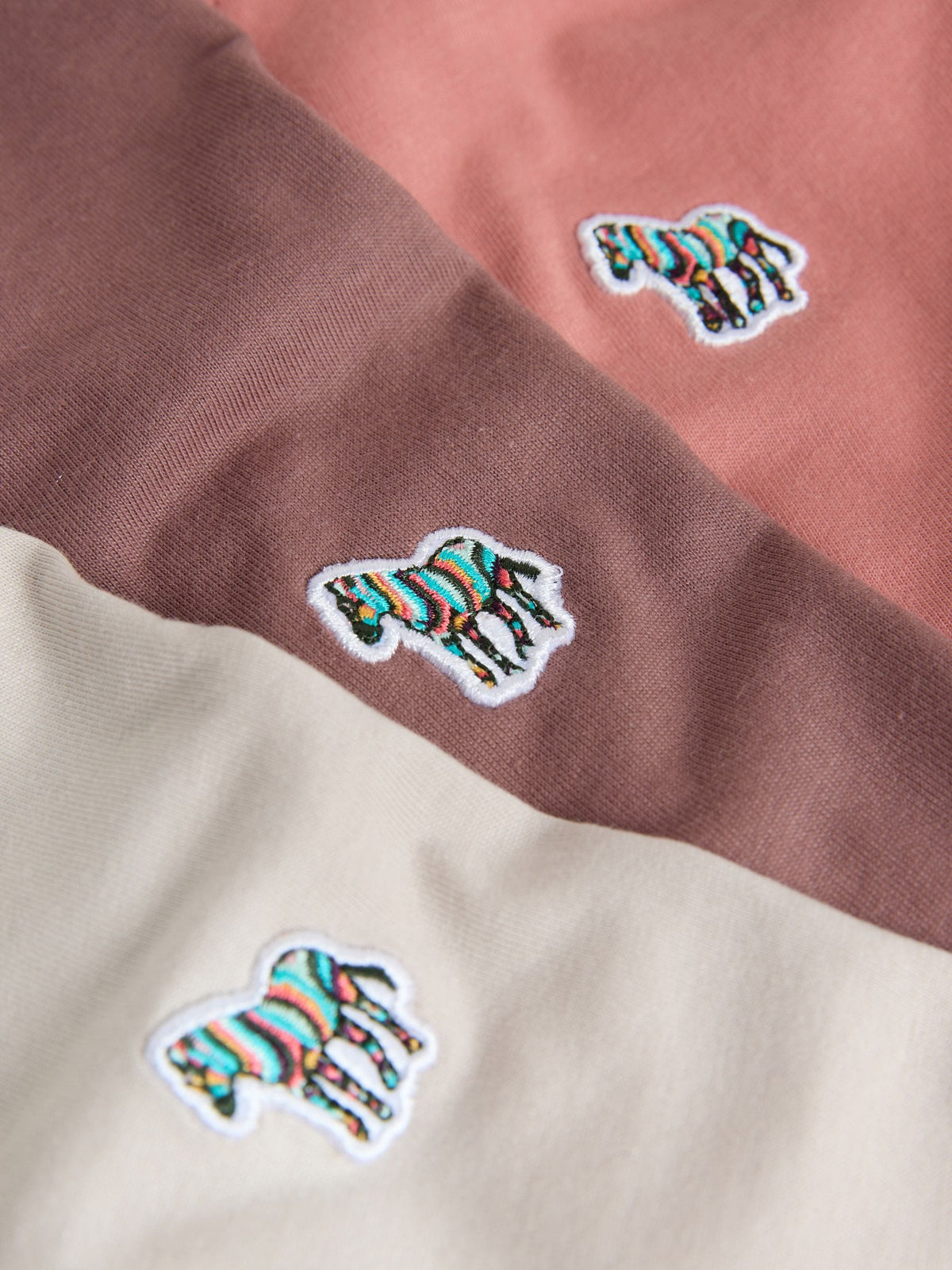 Dsiney Kidz - Paul Smith Junior Brown/Stone/Pink Signature T-Shirts 3 Pack image 6