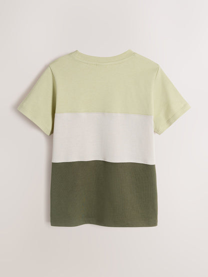 Dsiney Kidz - Paul Smith Junior Green/Orange/White Colourblock Signature T-Shirts 3 Pack image 5