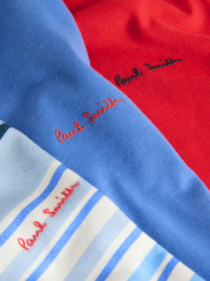 Dsiney Kidz - Paul Smith Junior Blue/Red/Orange Signature T-Shirts 3 Pack image 6