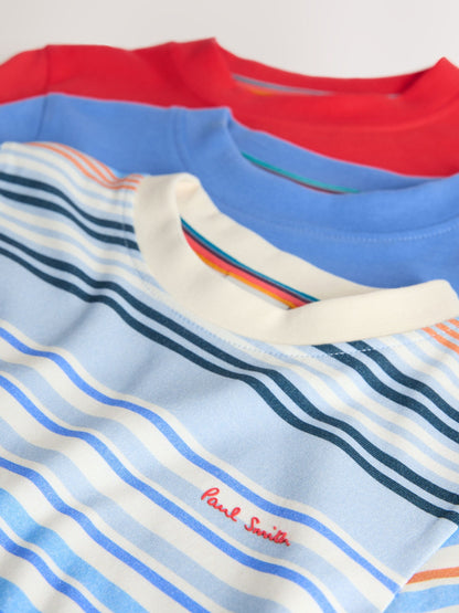 Dsiney Kidz - Paul Smith Junior Blue/Red/Orange Signature T-Shirts 3 Pack image 7
