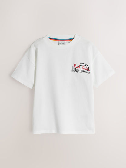 Dsiney Kidz - Paul Smith Junior Red/Black/White Graphic T-Shirts 3 Pack image 2