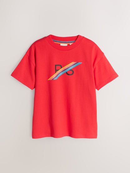 Dsiney Kidz - Paul Smith Junior Red/Black/White Graphic T-Shirts 3 Pack image 3