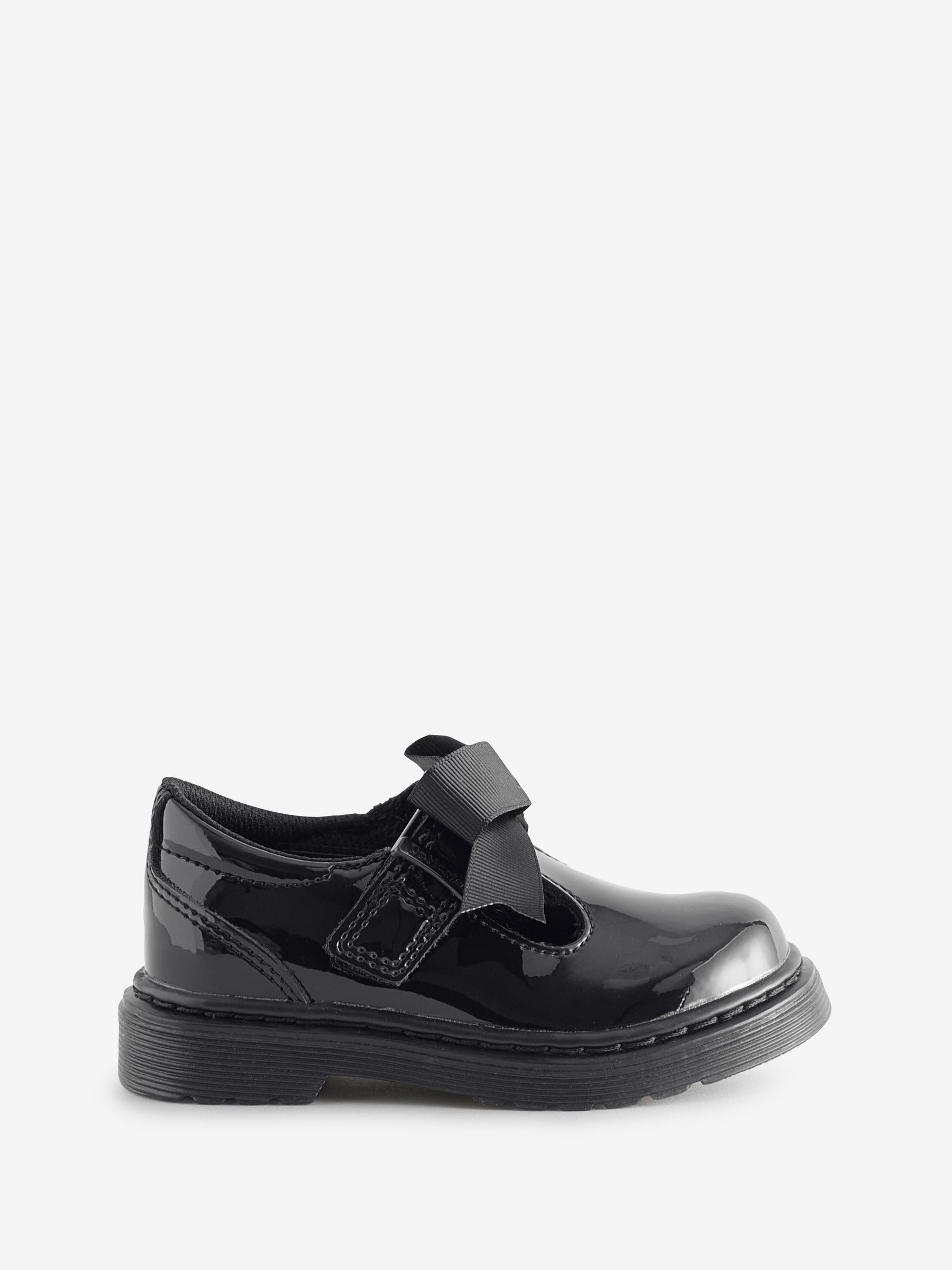Dr. Martens Black Polley Ii Bow T Patent Lamper Shoes image 2