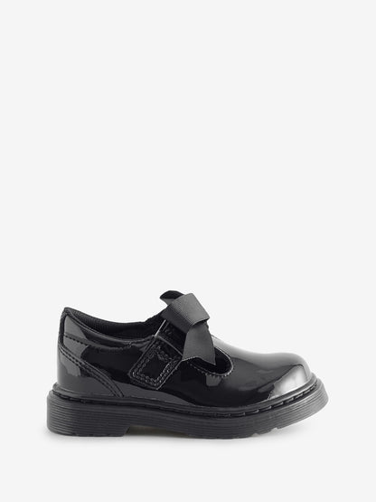 Dr. Martens Black Polley Ii Bow T Patent Lamper Shoes image 2