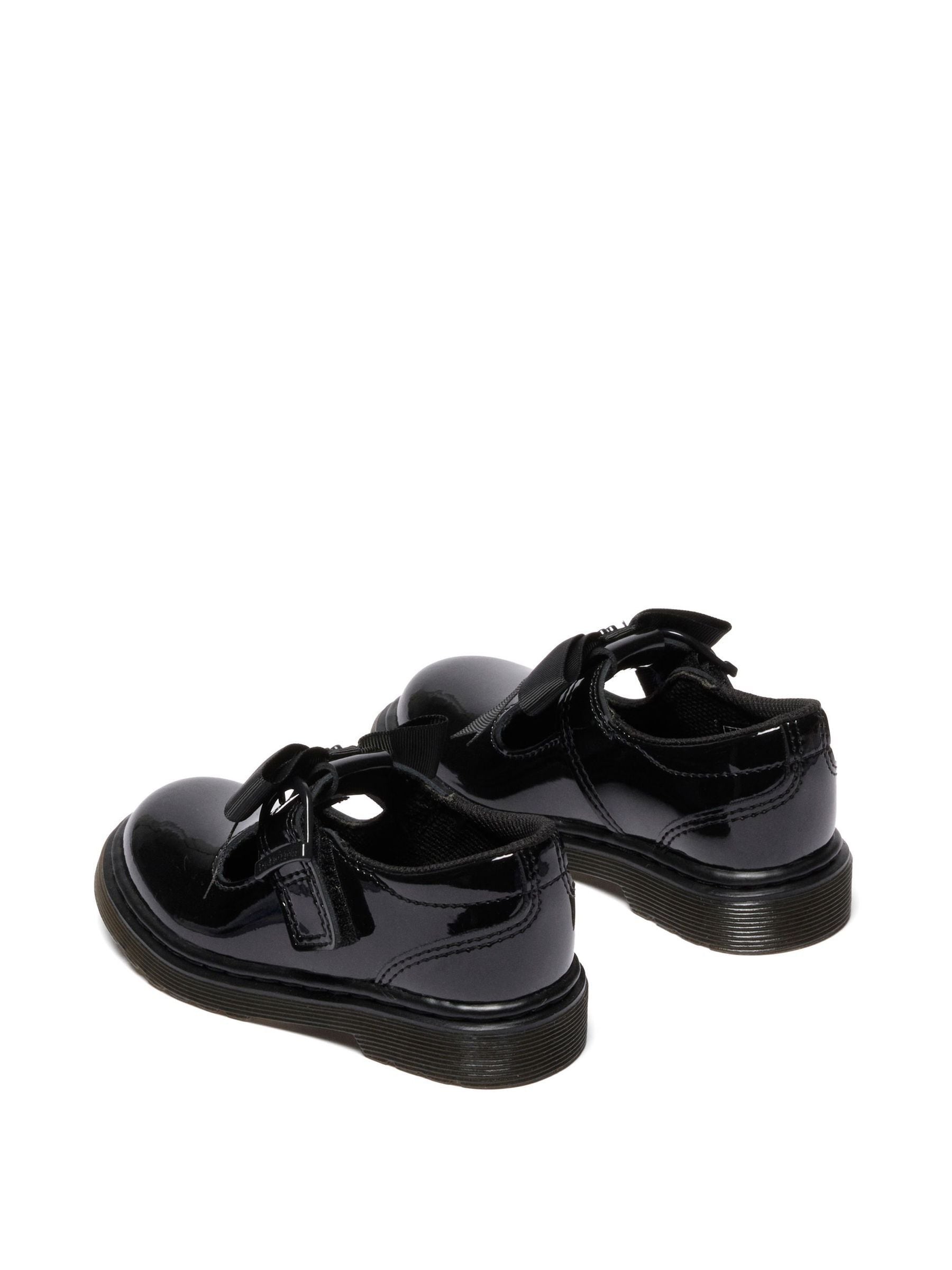 Dr. Martens Black Polley Ii Bow T Patent Lamper Shoes image 3