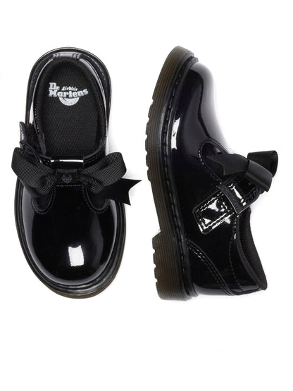Dr. Martens Black Polley Ii Bow T Patent Lamper Shoes image 4