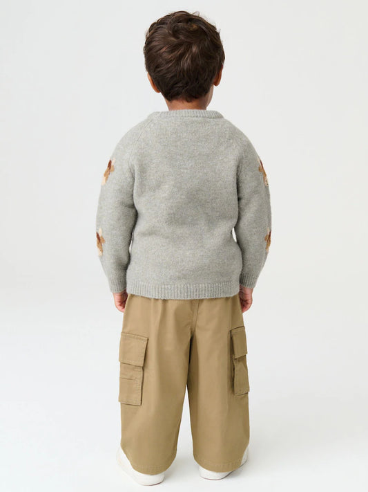 Brown Hamish Knitted Crew Neck Jumper (3mths-7yrs)