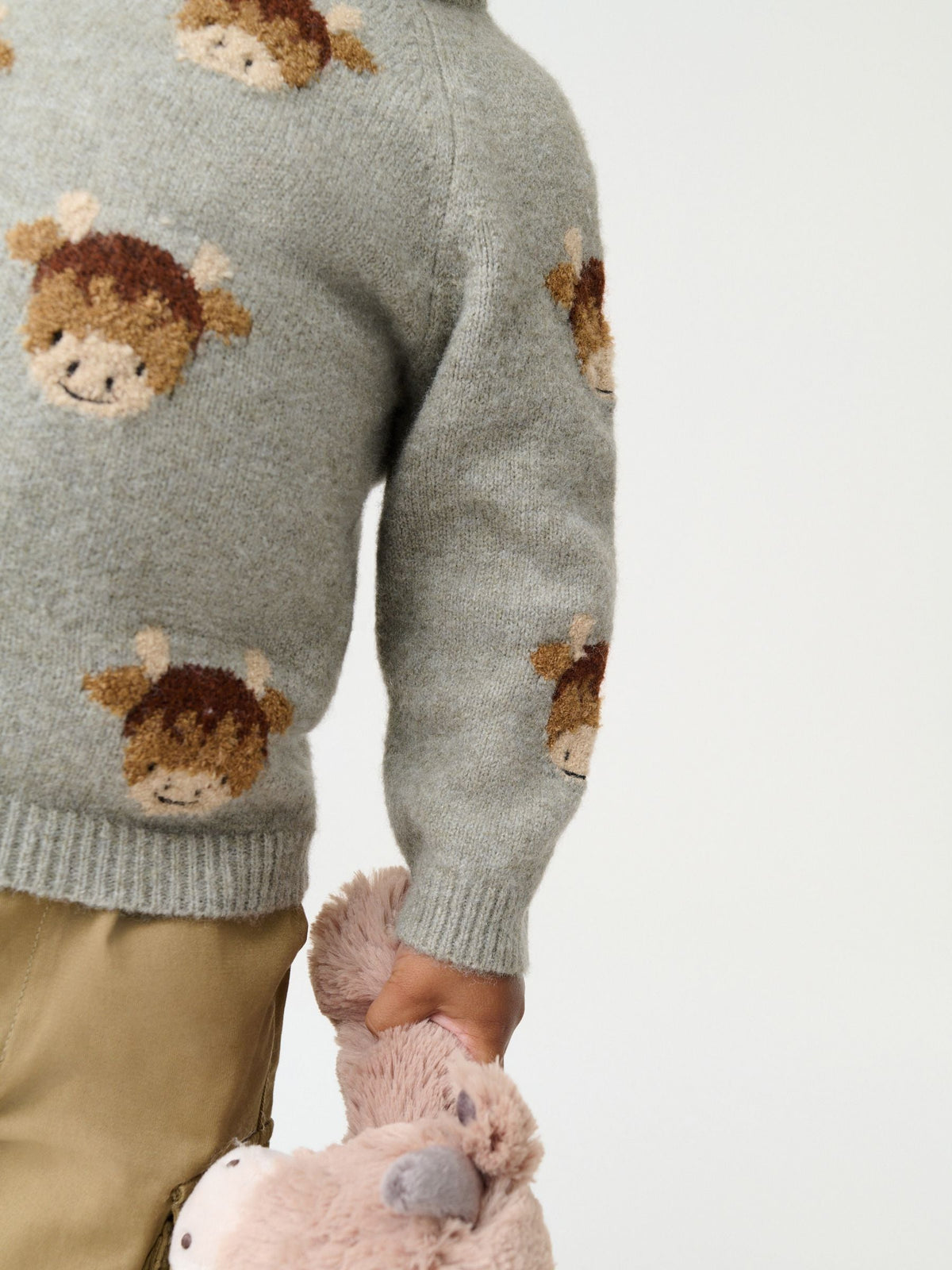 Brown Hamish Knitted Crew Neck Jumper (3mths-7yrs) - image 3