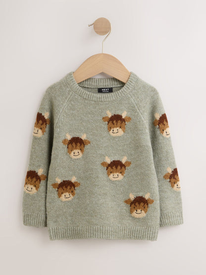 Brown Hamish Knitted Crew Neck Jumper (3mths-7yrs) - image 4