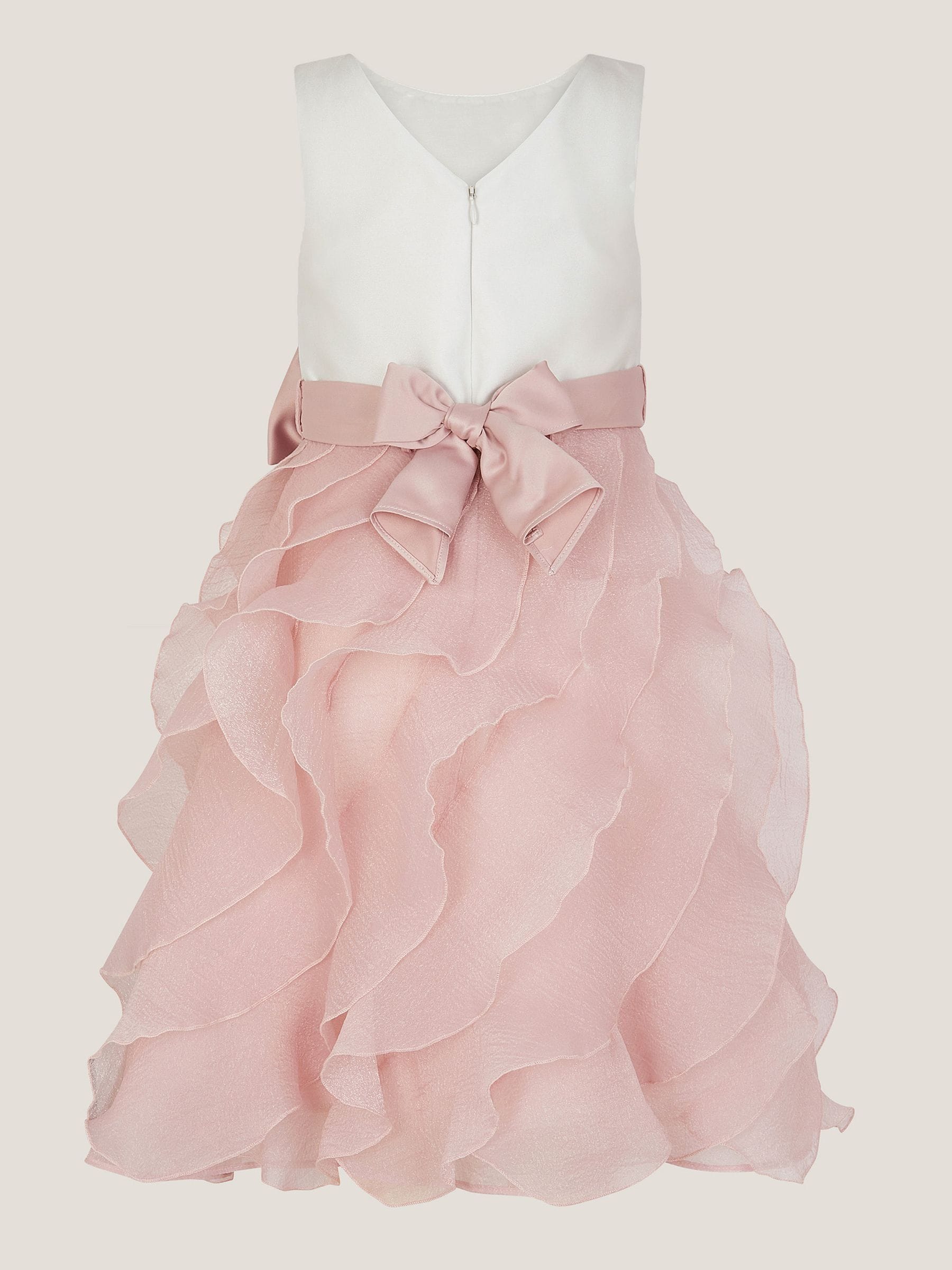 Monsoon Pink Cancan Sleeveless Bow Ruffle Dress image 3