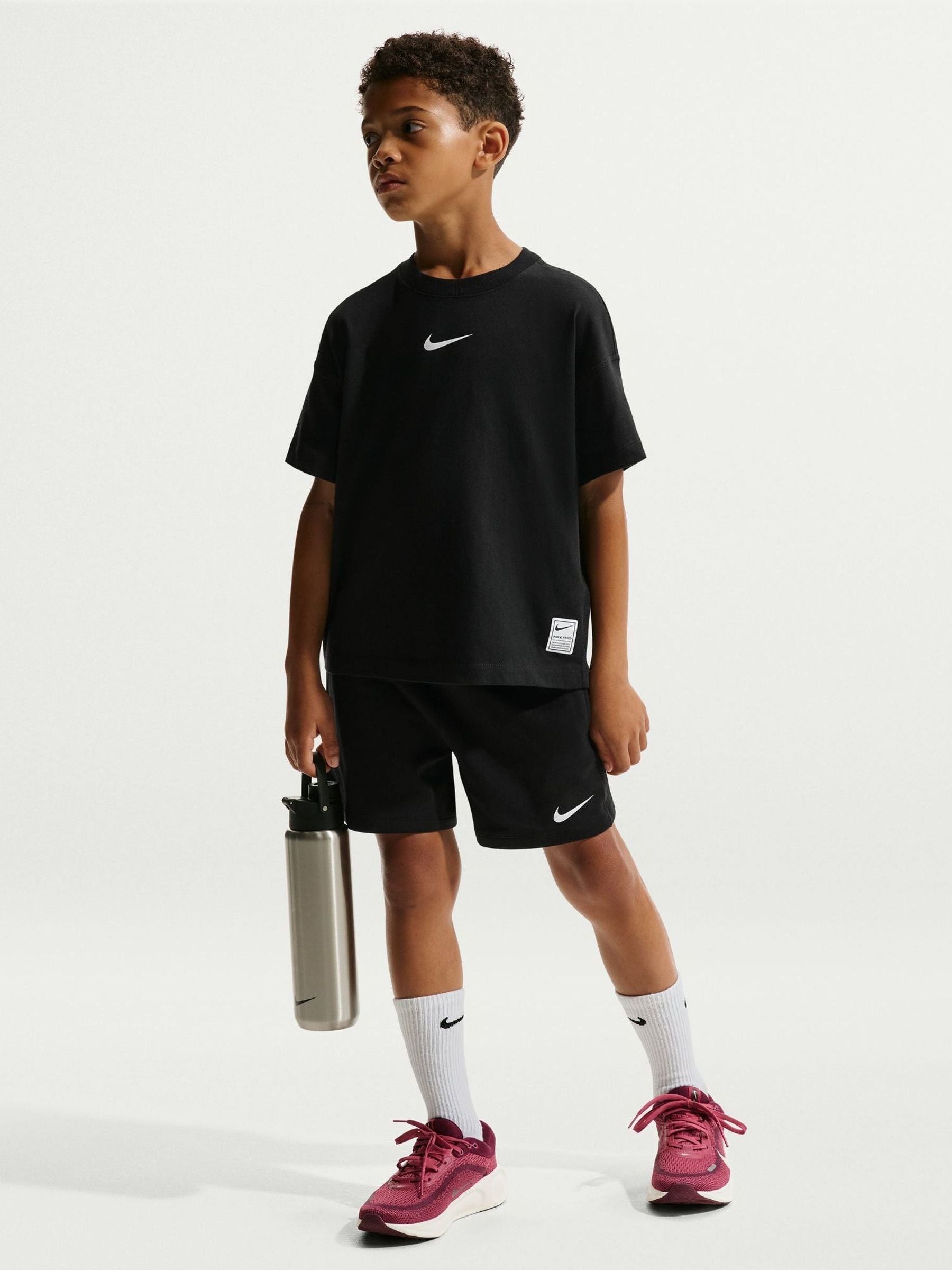 Dsiney Kidz - Nike Black Pro Dri-FIT Fleece Shorts image 1