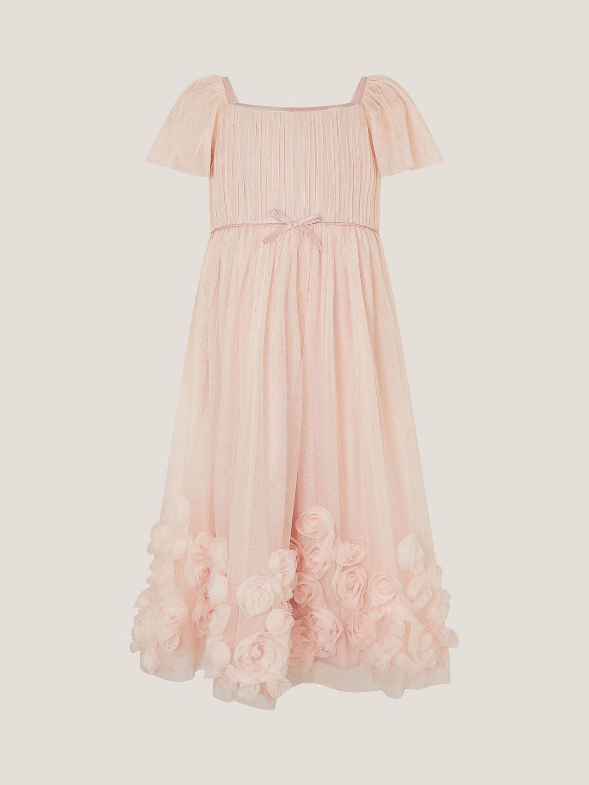 Monsoon Pink Evangaline Rose Appliqué Tulle Dress - image 2