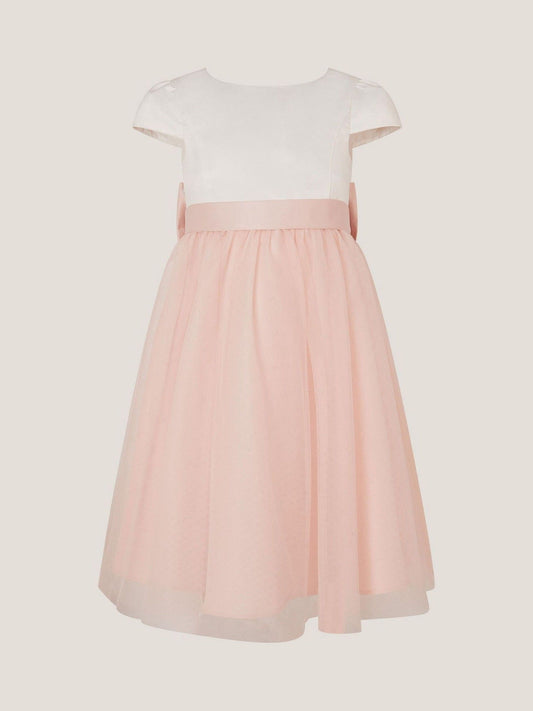 Monsoon Pink Satin Bridesmaid Dress image 1