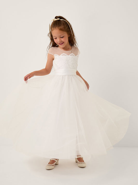 Monsoon Ivory Cynthia Strapless Lace Maxi Dress image 1