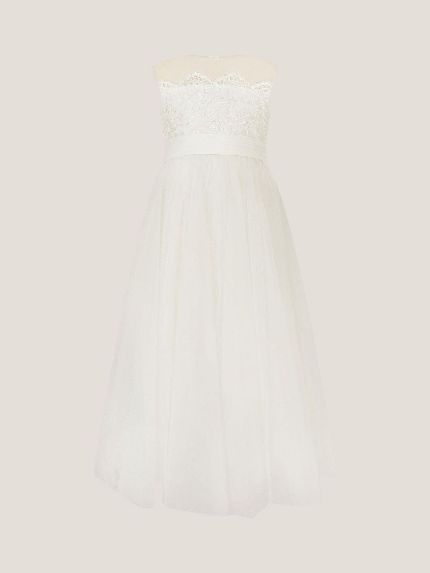 Monsoon Ivory Cynthia Strapless Lace Maxi Dress image 2