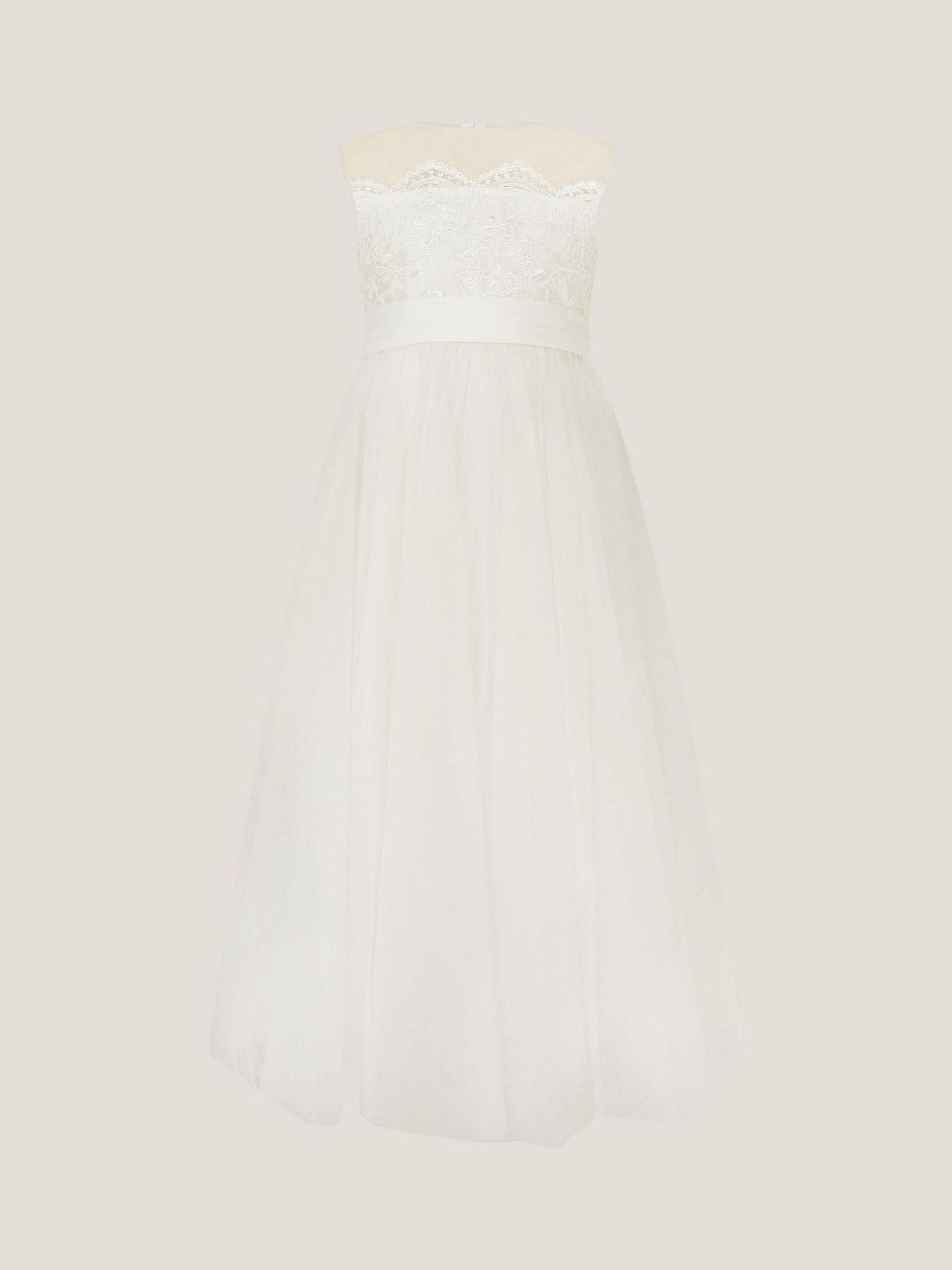Monsoon Ivory Cynthia Strapless Lace Maxi Dress image 2